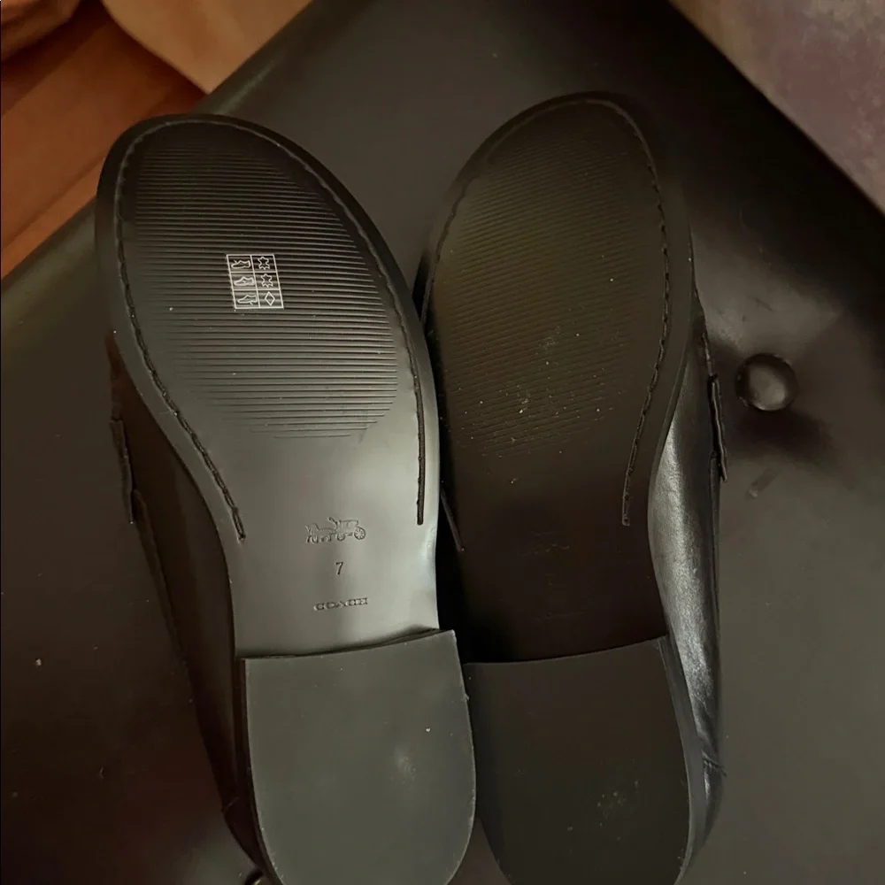 Coach Black Loafers with Silver Accent, Brand New, no Box, size 7 - Picture 4 of 6
